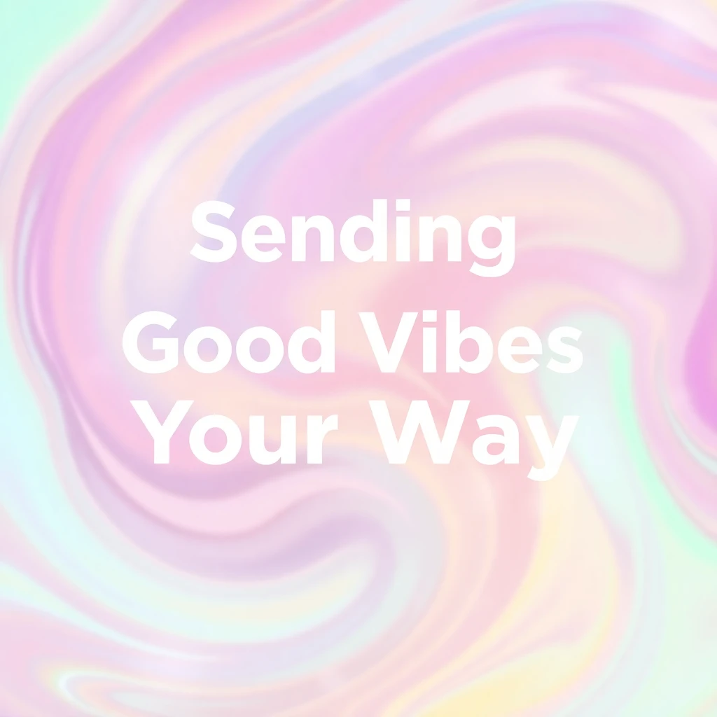 Abstract background with 'Sending Good Vibes' text