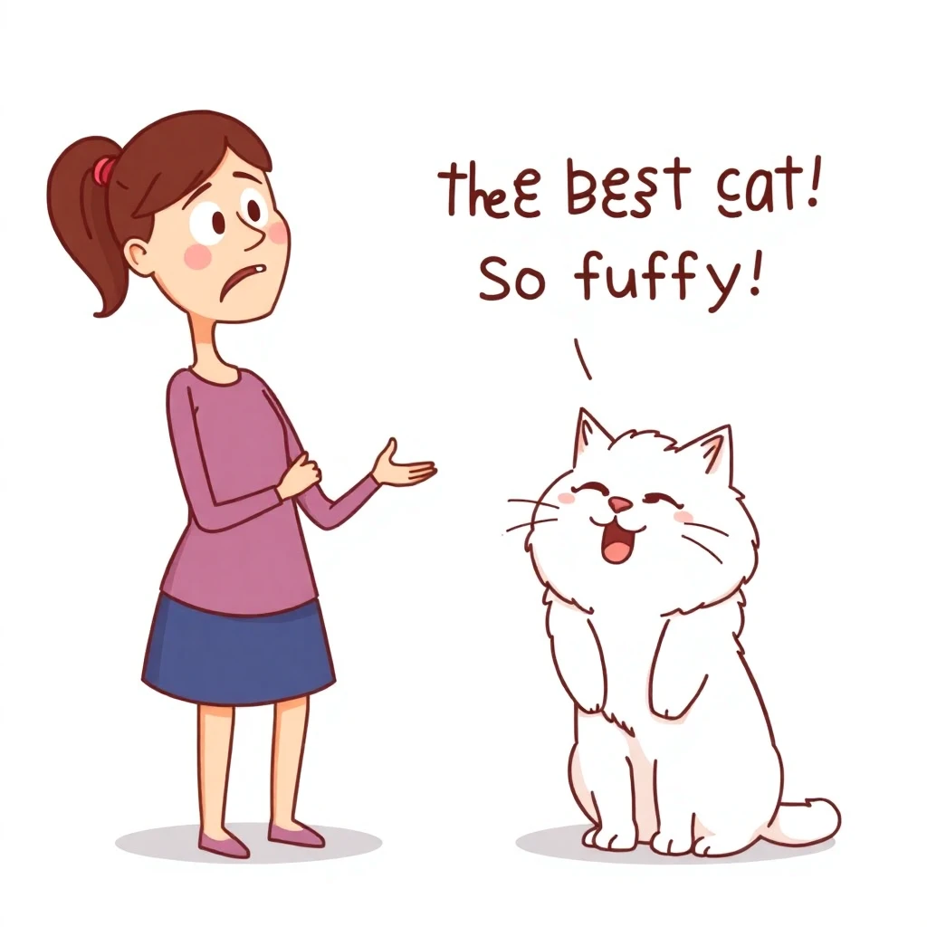 Woman praising cat meme parody